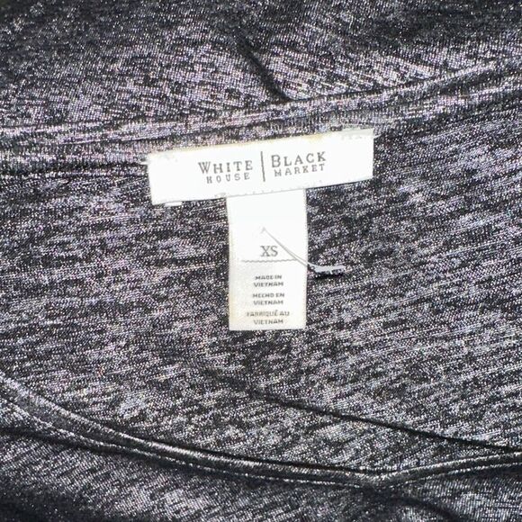 WHBM Black/Silver Long Sleeve Top Size XS - Picture 8 of 9